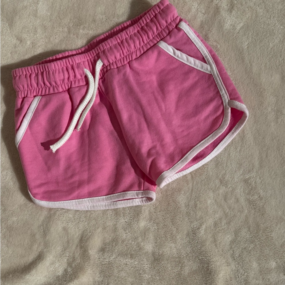 Primark Kids Pink Shorts with White Trim